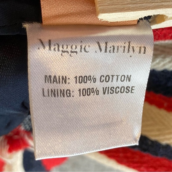 RARE Maggie Marilyn My Darling Striped Red, White, & Blue Mini Skirt - Picture 10 of 13